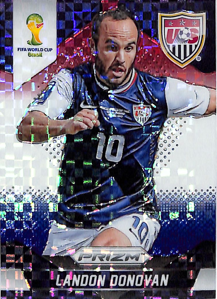 2014 Prizm World Cup Landon Donovan Red White Blue Power Plaid #70 USA