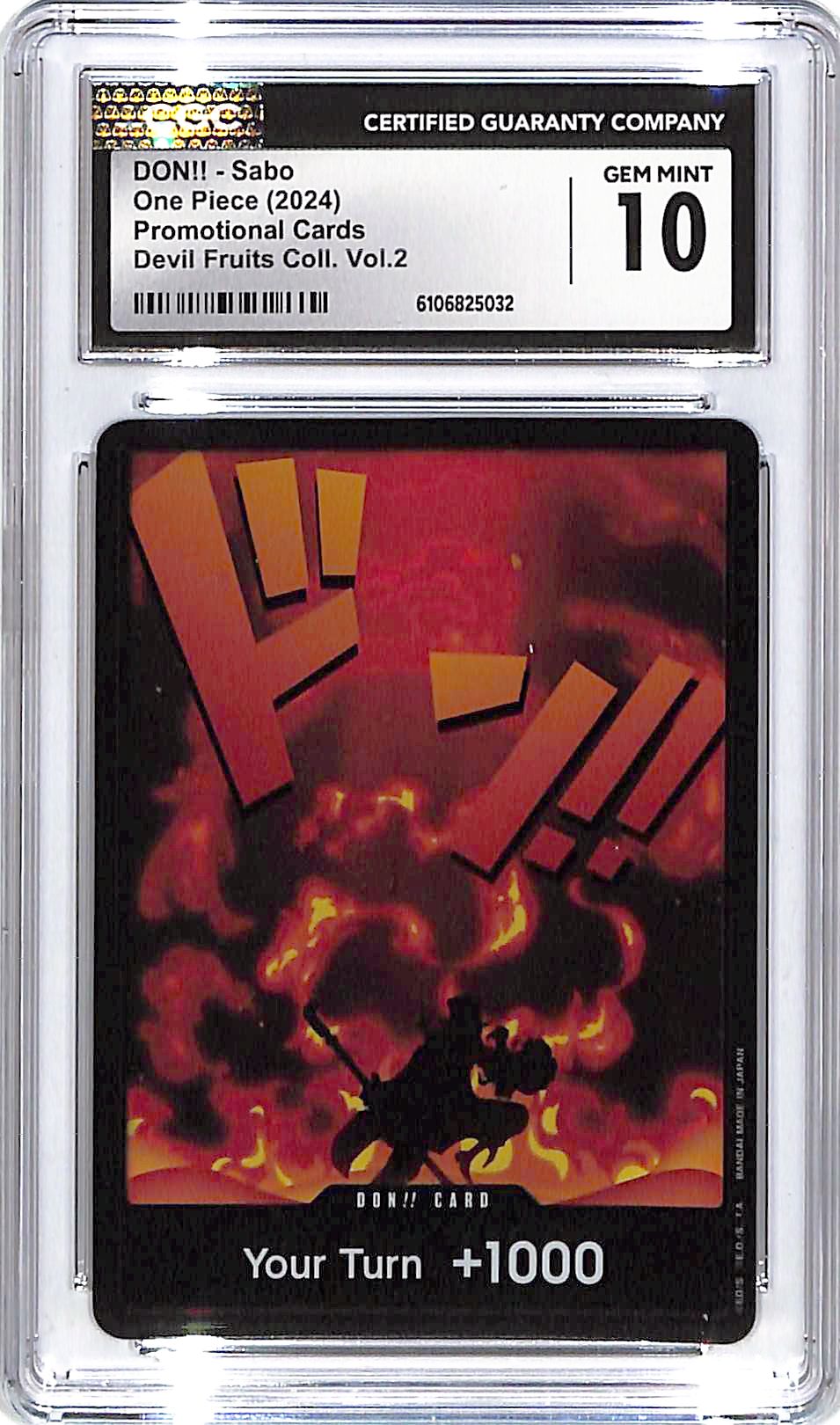 One Piece Promotional Cards Don!! Sabo DeviL Fruits Collection Vol 2 CGC 10
