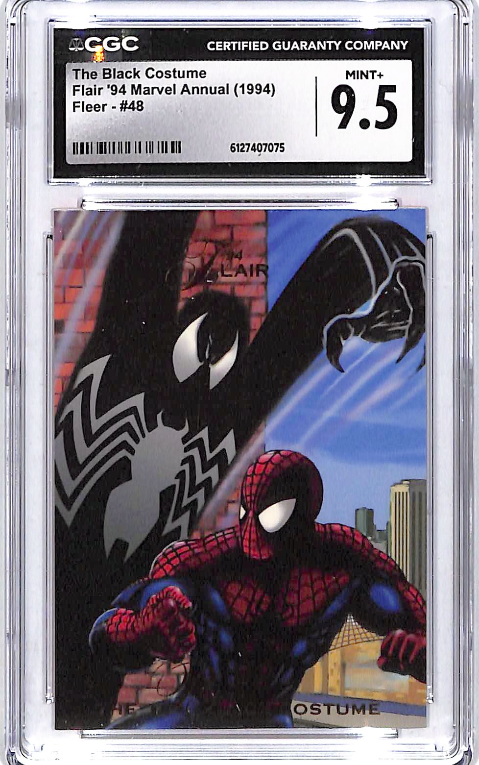 1994 Fleer Flair 94 Marvel Annual The Black Costume Spider Man CGC 9.5 #48