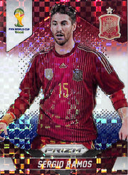 2014 Prizm World Cup Sergio Ramos Red White Blue Power Plaid #172 Spain