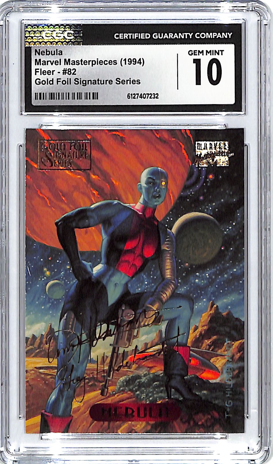 1994 Fleer Marvel Masterpieces Nebula Gold Foil Signature #82 CGC 10