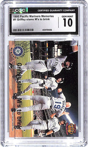 1995 Pacific Mariners Memories Ken Griffey Jr Slams M's to Brink #1 CGC 10