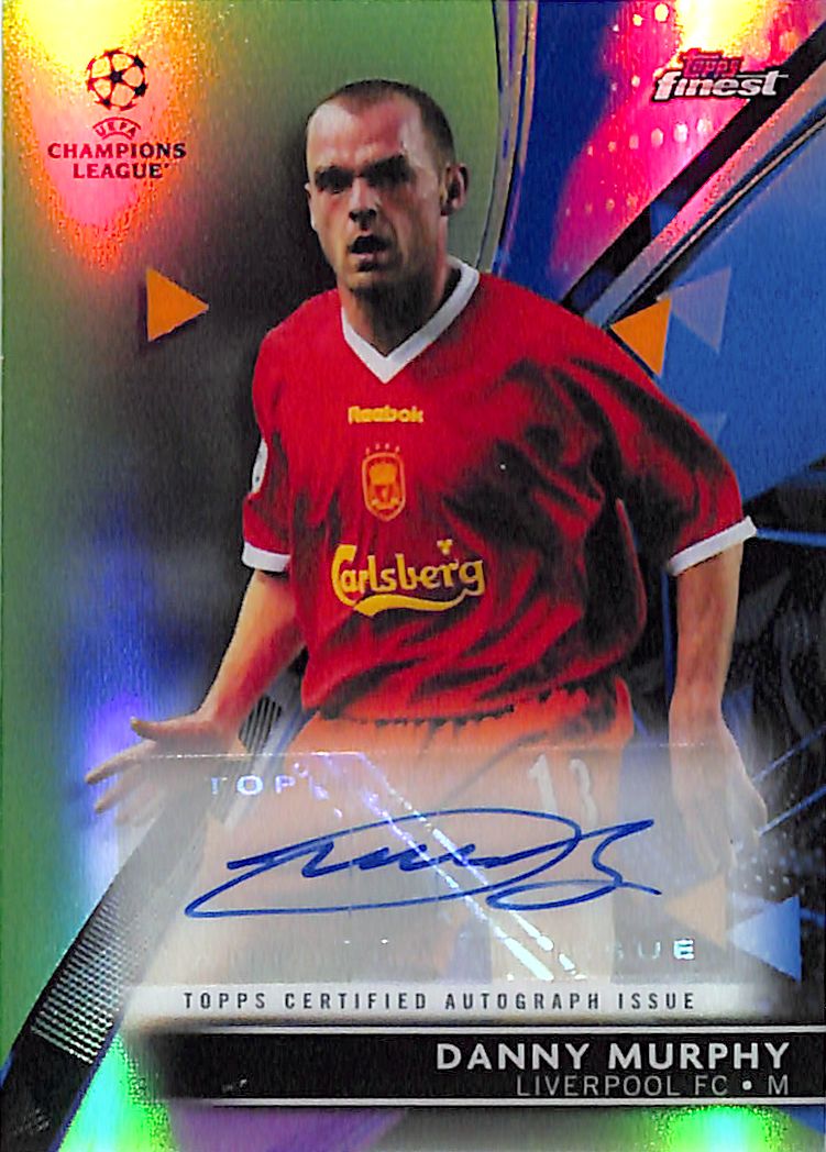 2021-22 Topps Finest UEFA Danny Murphy Auto Autograph Green Refractor /99 Liverpool