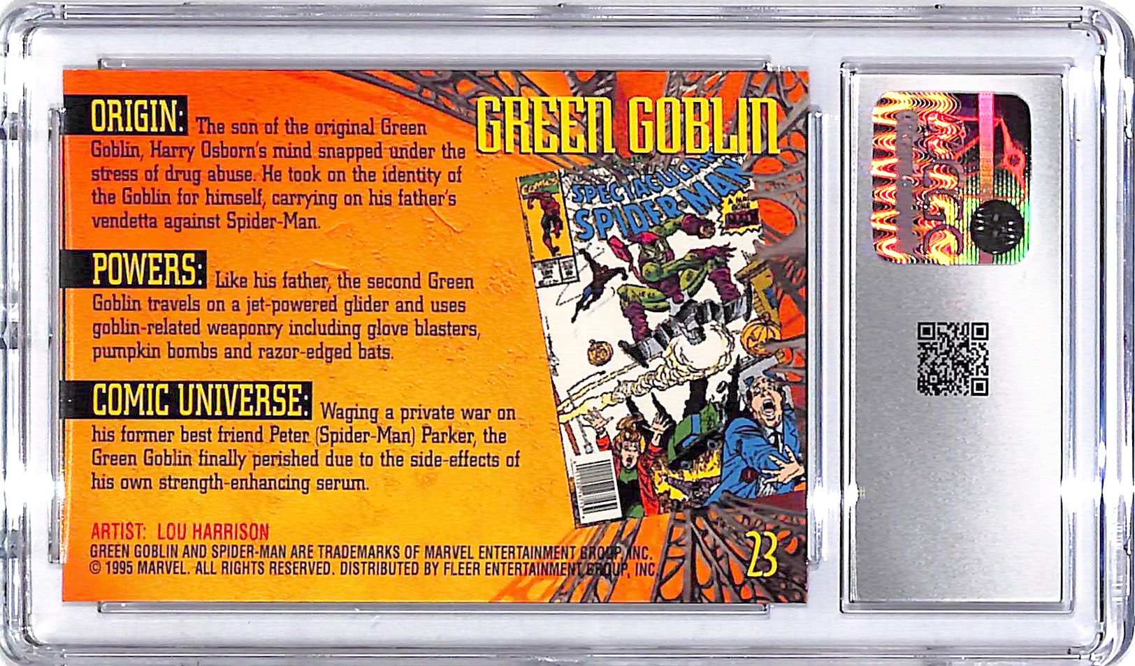 1995 Fleer Ultra Spider Man Green Goblin #23 CGC 9.5