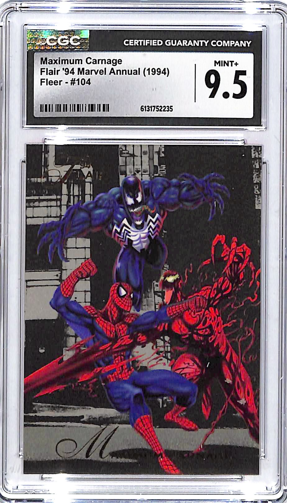 1994 Fleer Flair Marvel Annual Maximum Carnage Venom #104 CGC 9.5