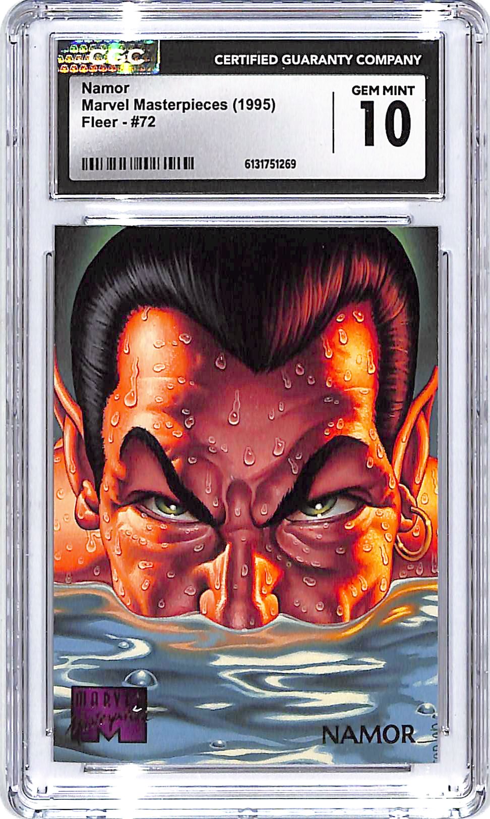 1995 Feer Marvel Masterpieces Namor #72 CGC 10