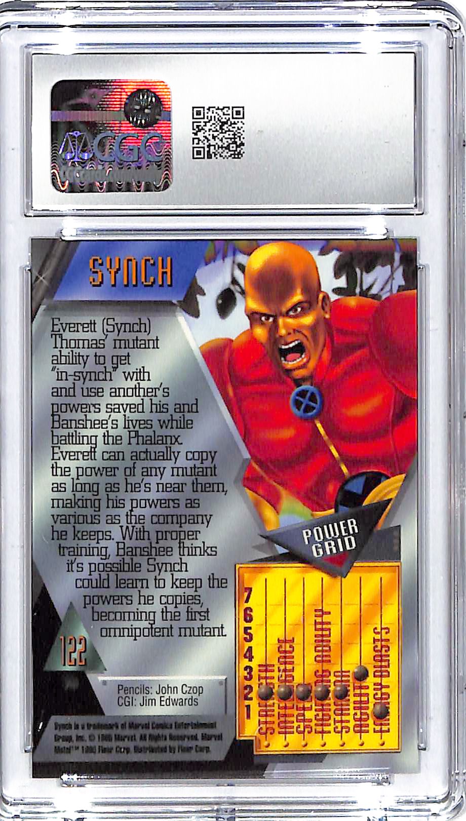 1995 Synch Fleer Marvel Metal Inaugural Edition #122 CGC Gem Mint 10