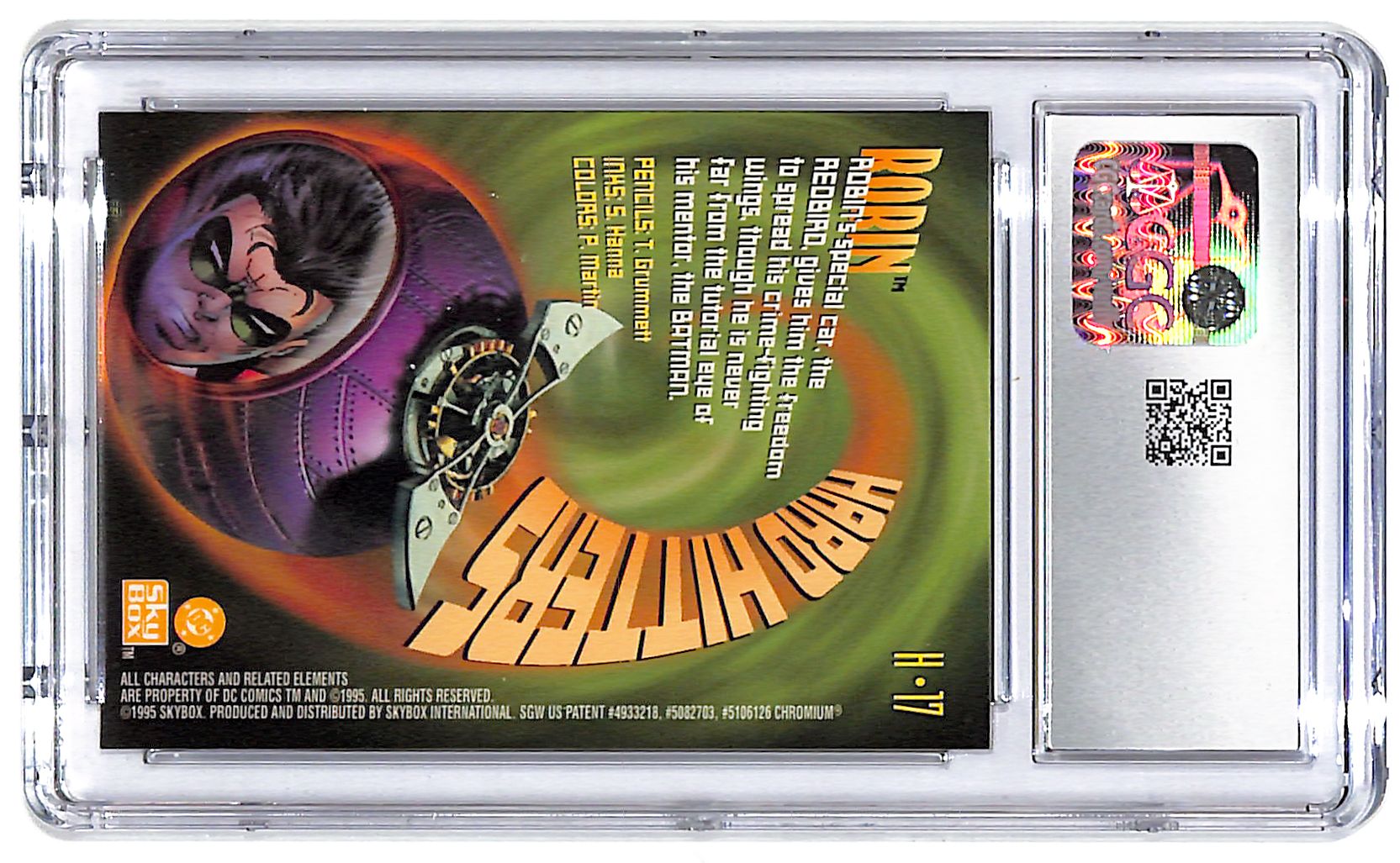 1995 Robin DC Legends Power Chrome Skybox #H-17 Hard Hitters CGC Gem Mint 10