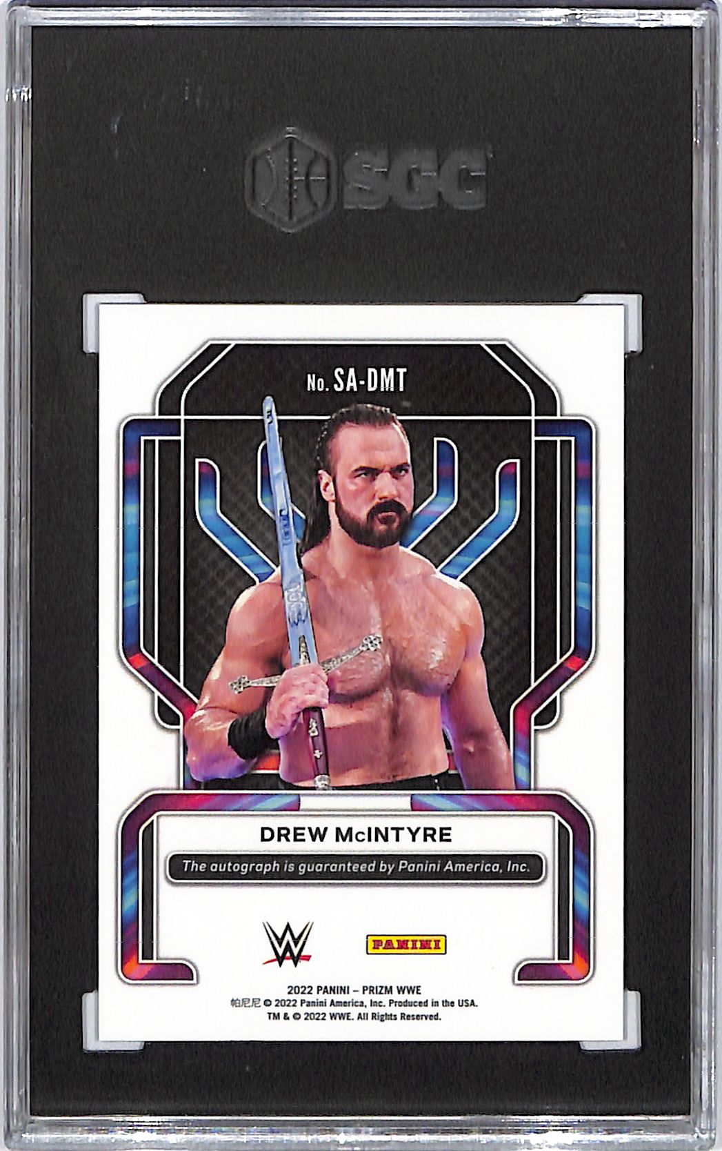 2022 Prizm WWE Drew Mcintyre Superstar Auto Autograph SGC 9