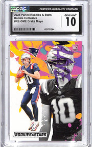 2024 Rookies and Stars Drake Maye Rookie Exclusive CGC 10 Patriots