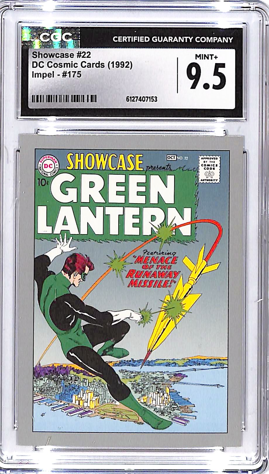 1992 Impel DC Cosmic Cards Showcase Green Lantern #175 CGC 9.5