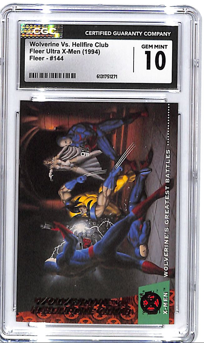 1994 Fleer Ultra X-Men Wolverine vs Hellfire Club CGC 10