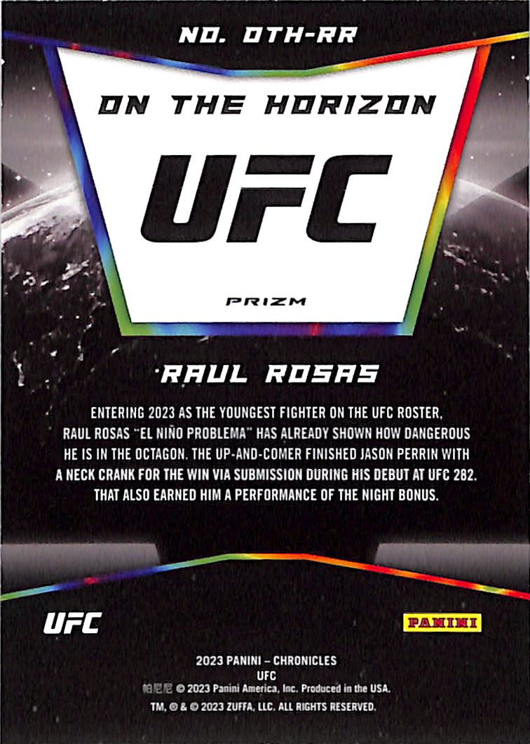 2023 Chronicles UFC Raul Rosas Jr On the Horizon Rookie RC