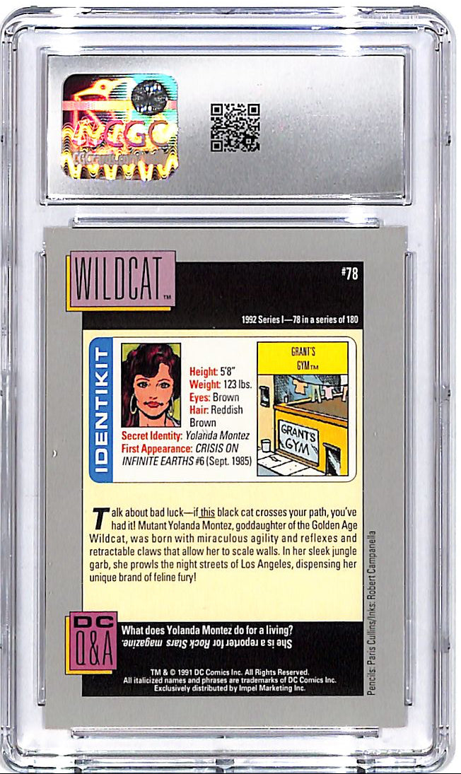1992 Impel DC Cosmic Cards Wildcat Grant's Gym #78 CGC 9.5