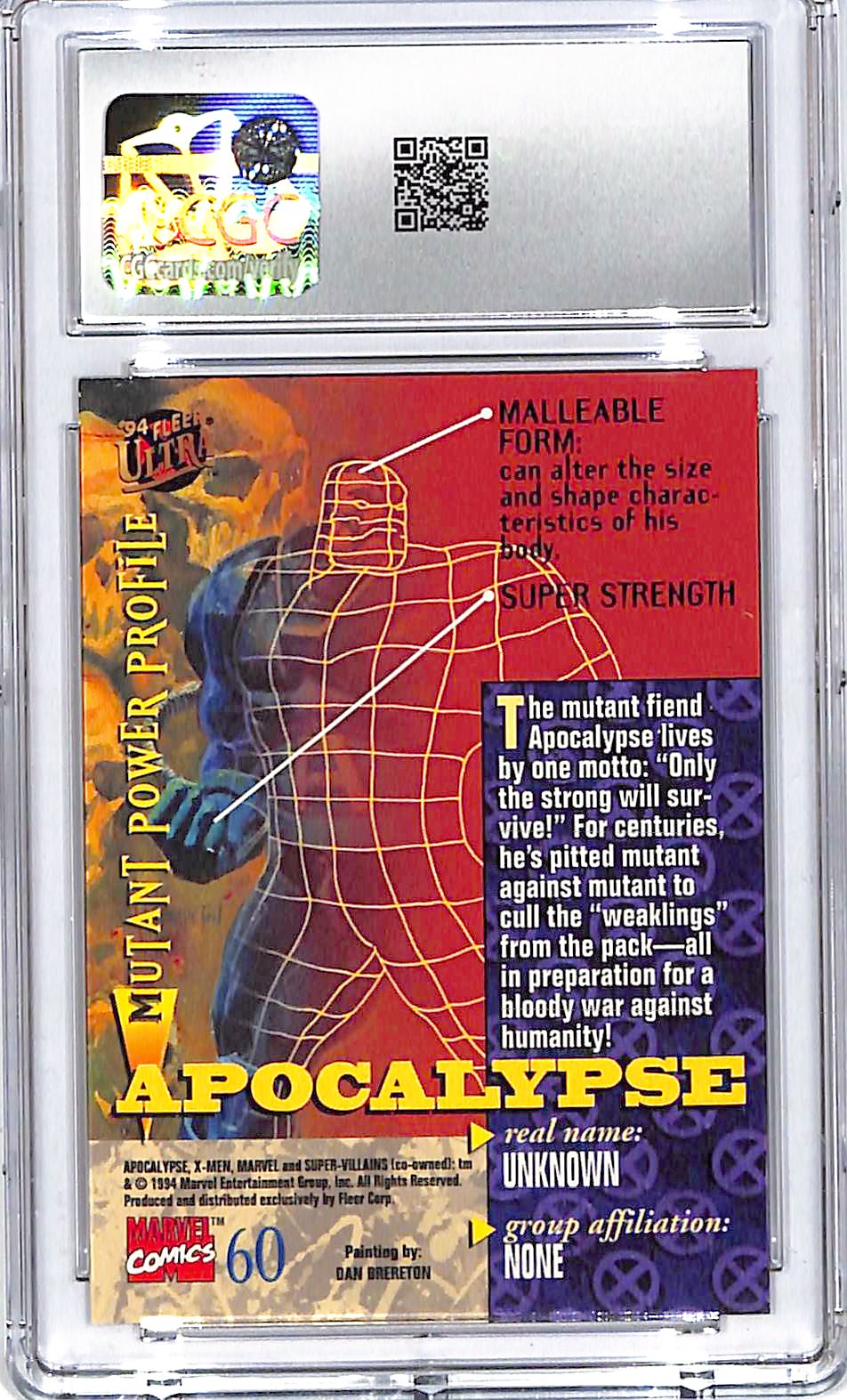1994 Fleer Ultra X-Men Apocalypse #60 CGC 10