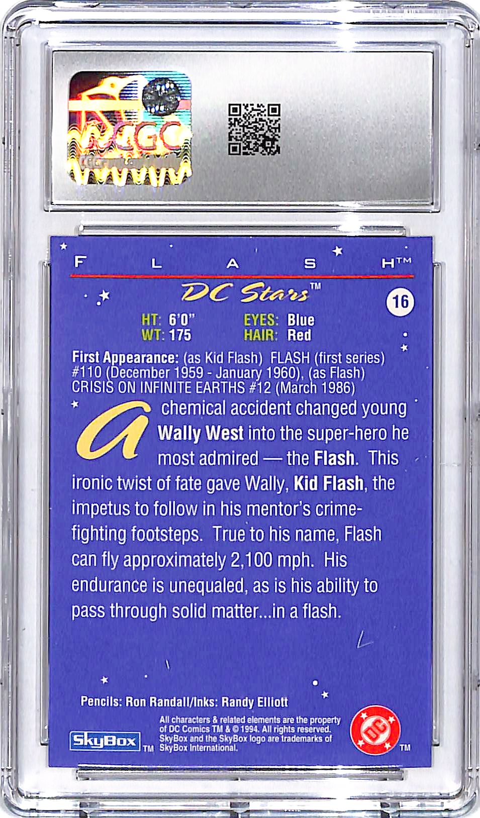 1994 Skybox DC Stars Flash #16 CGC 9.5