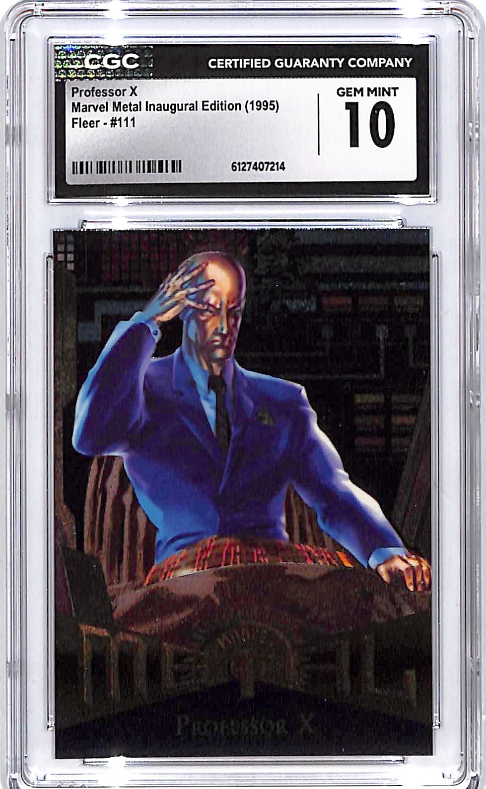 1995 Fleer Metal Marvel Professor X #111 CGC 10