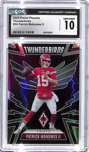 2025 Phoenix Patrick Mahomes Thunderbirds #24 CGC 10 Chiefs