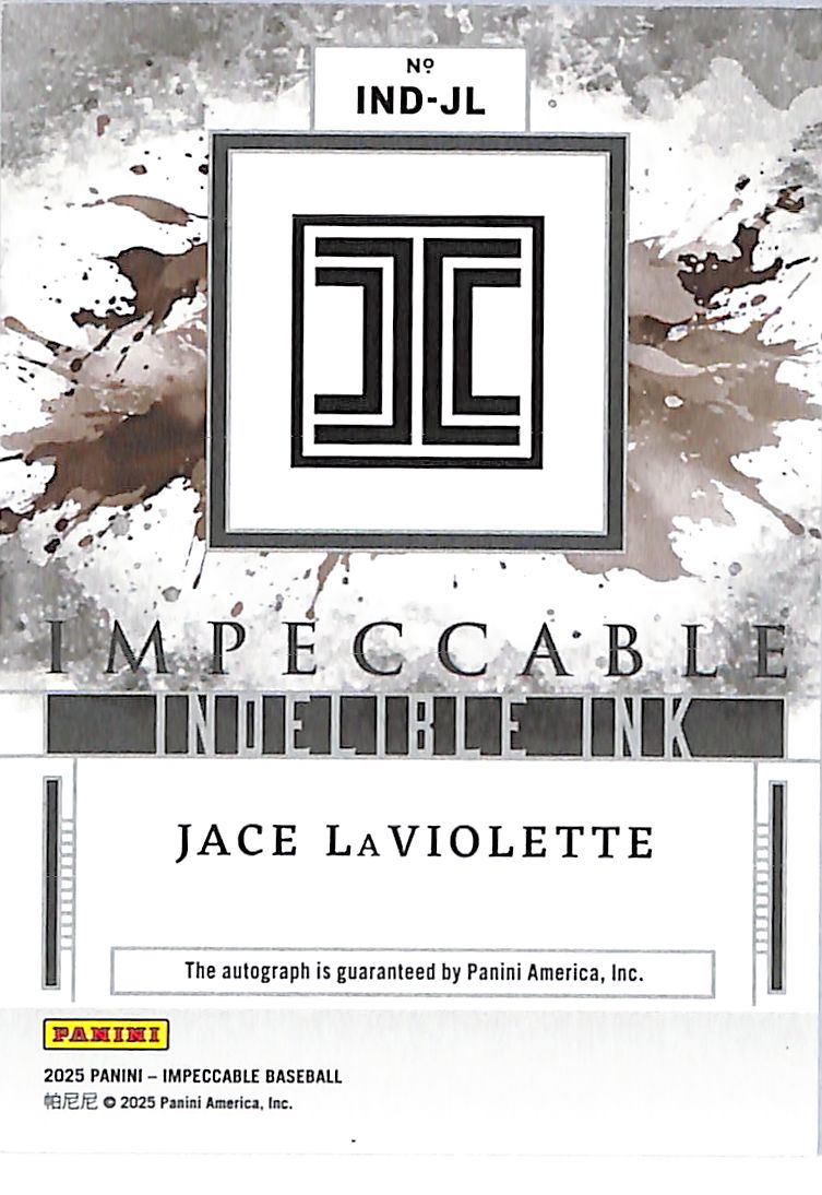 2025 Impeccable Jace LaViolette Auto Autograph Rookie RC Indelible Ink /99