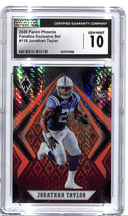 2020 Phoenix Jonathan Taylor Fire Burst #118 CGC 10 Colts