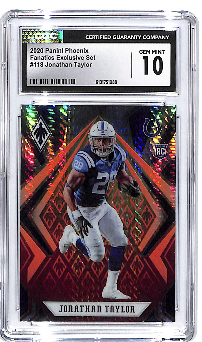 2020 Phoenix Jonathan Taylor Fire Burst #118 CGC 10 Colts