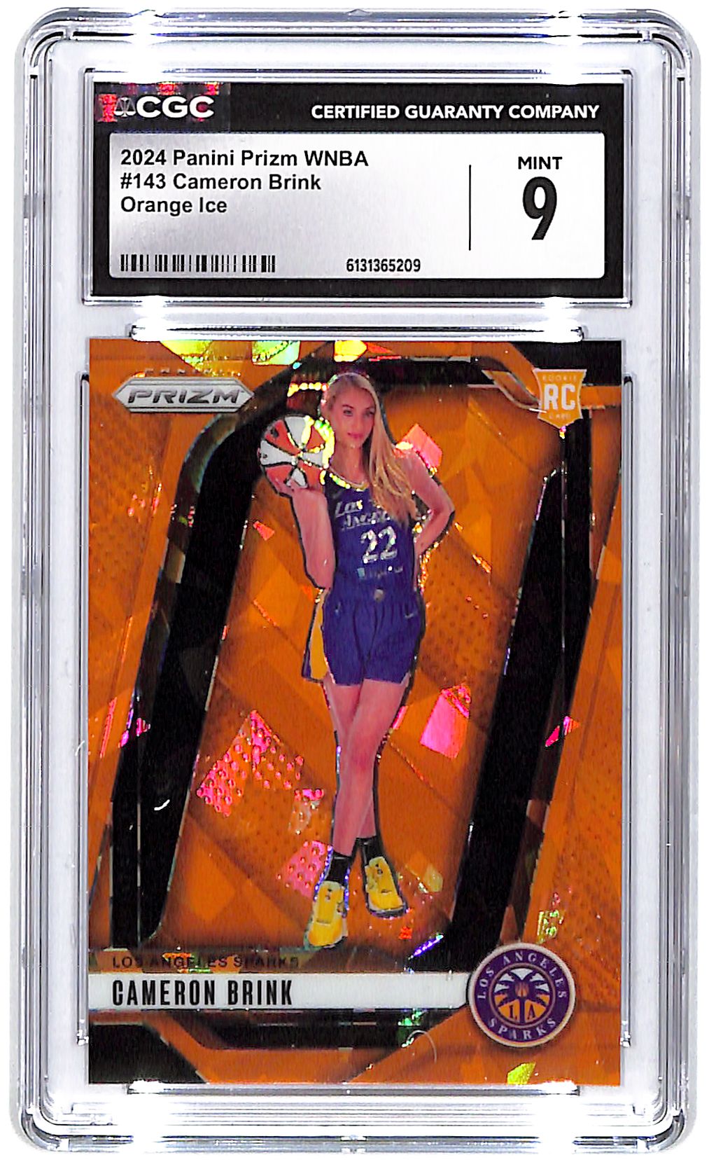 2024 Cameron Brink Prizm WNBA Orange Ice (RC) #143 CGC Mint 9