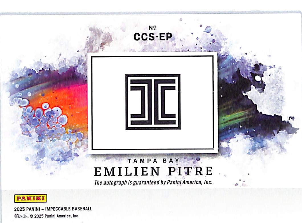 2025 Impeccable Emilien Pitre Canvas Creations Auto Autograph Rookie RC /25 Rays