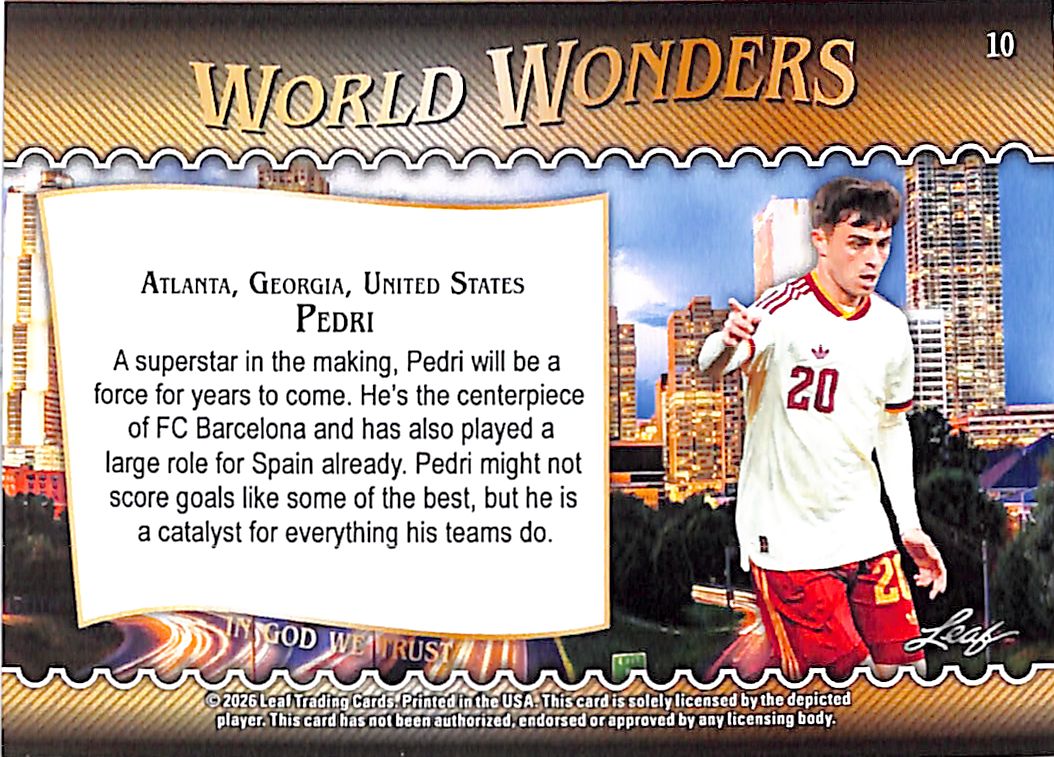 2026 Leaf World Wonders Pedri Red /5 Spain