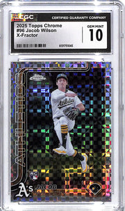 2025 Topps Chrome Jacob Wilson Xfractor Rookie RC #96 CGC 10 Athletics