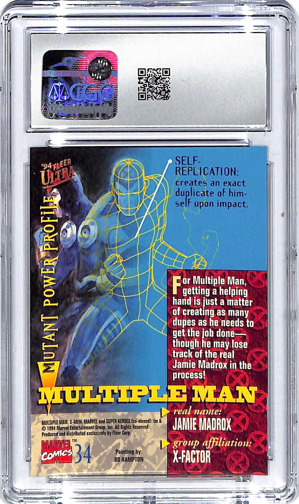1994 Multiple Man Fleer Ultra X-Men #34 CGC Gem Mint 10