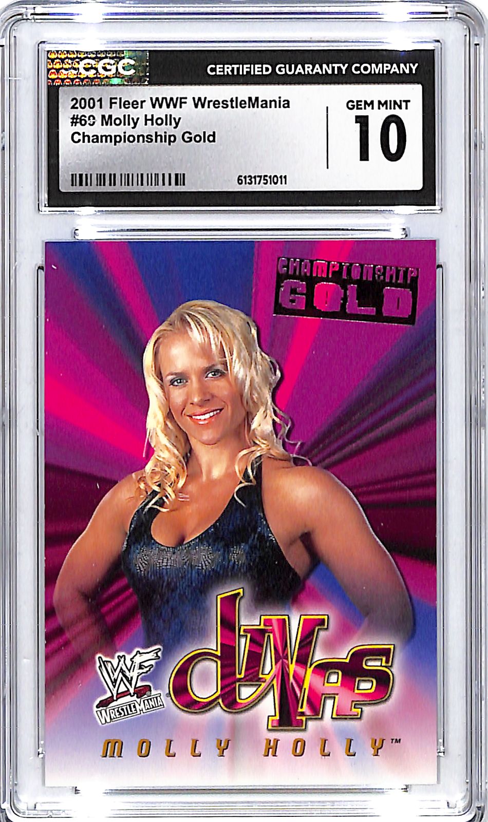 2001 Fleer WWF WrestleMania Molly Holly Championship Gold #69 CGC 10