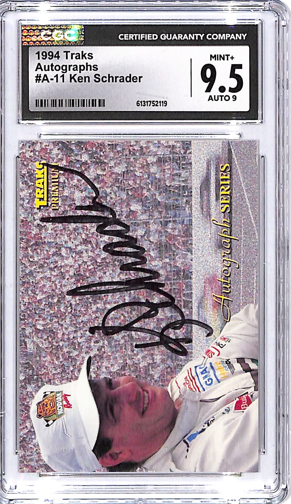1994 Traks Ken Schrader Auto Autograph CGC 9.5
