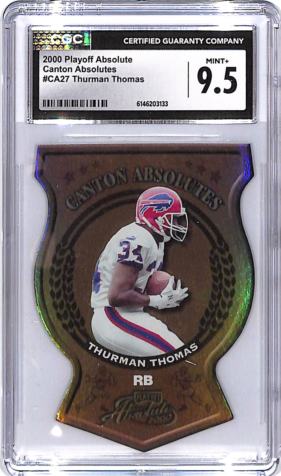 2000 Playoff Absolute Thurman Thomas Canton Absolutes CGC 9.5 Dolphins
