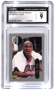 1998 Michael Jordan Upper Deck MJ Stickers #77 CGC Mint 9