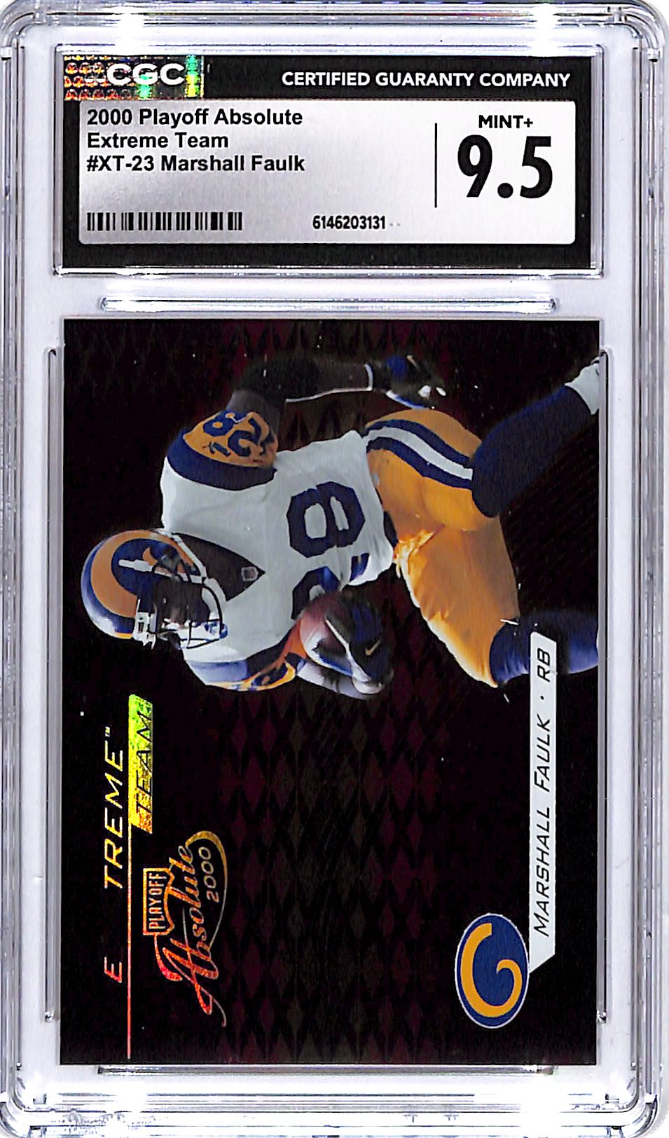 2000 Playoff Absolute Marshall Faulk Extreme Team CGC 9.5 Rams