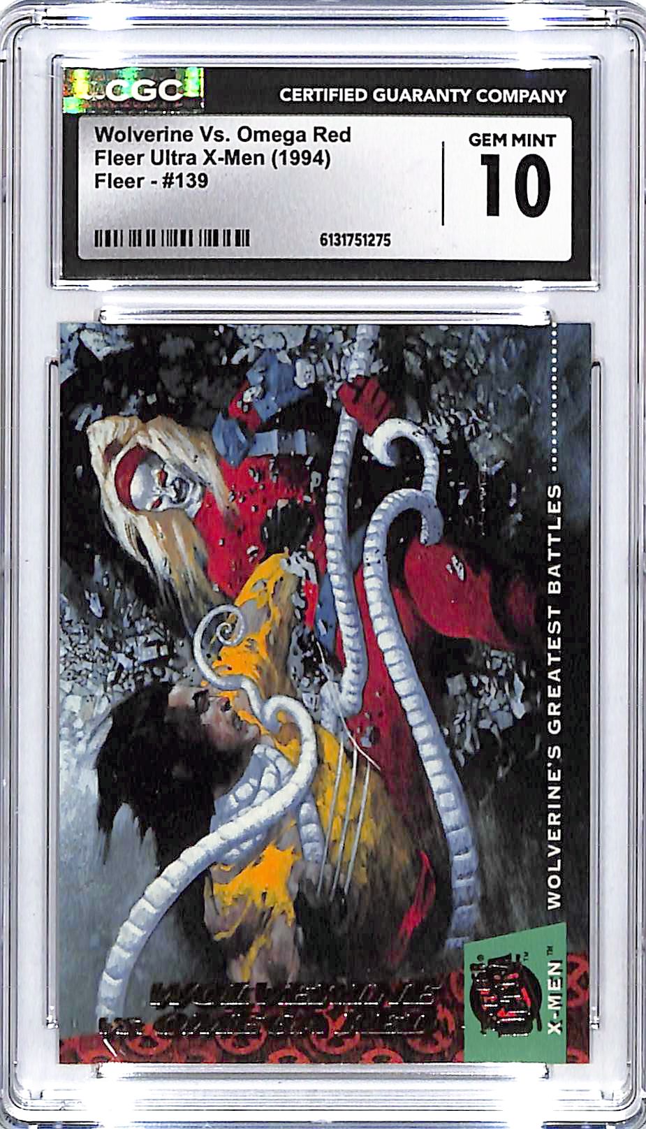 1994 Fleer Ultra X-Men Wolverine vs Omega Red #139 CGC 10