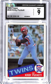 1985 Topps Kirby Puckett Rookie RC #536 CGC 9 Twins