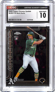 2025 Topps Chrome Update Nick kurtz Rookie RC CGC 10 Athletics
