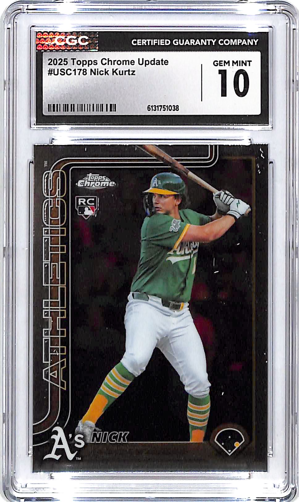 2025 Topps Chrome Update Nick kurtz Rookie RC CGC 10 Athletics