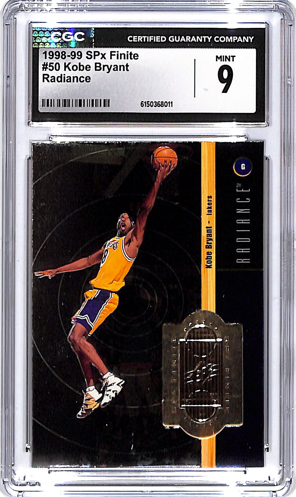 1998-99 SPx Finite Kobe Bryant Radiance #50 CGC 9 /5000