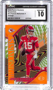 2024 Illusions Patrick Mahomes Illusionists Orange CGC 10 Chiefs