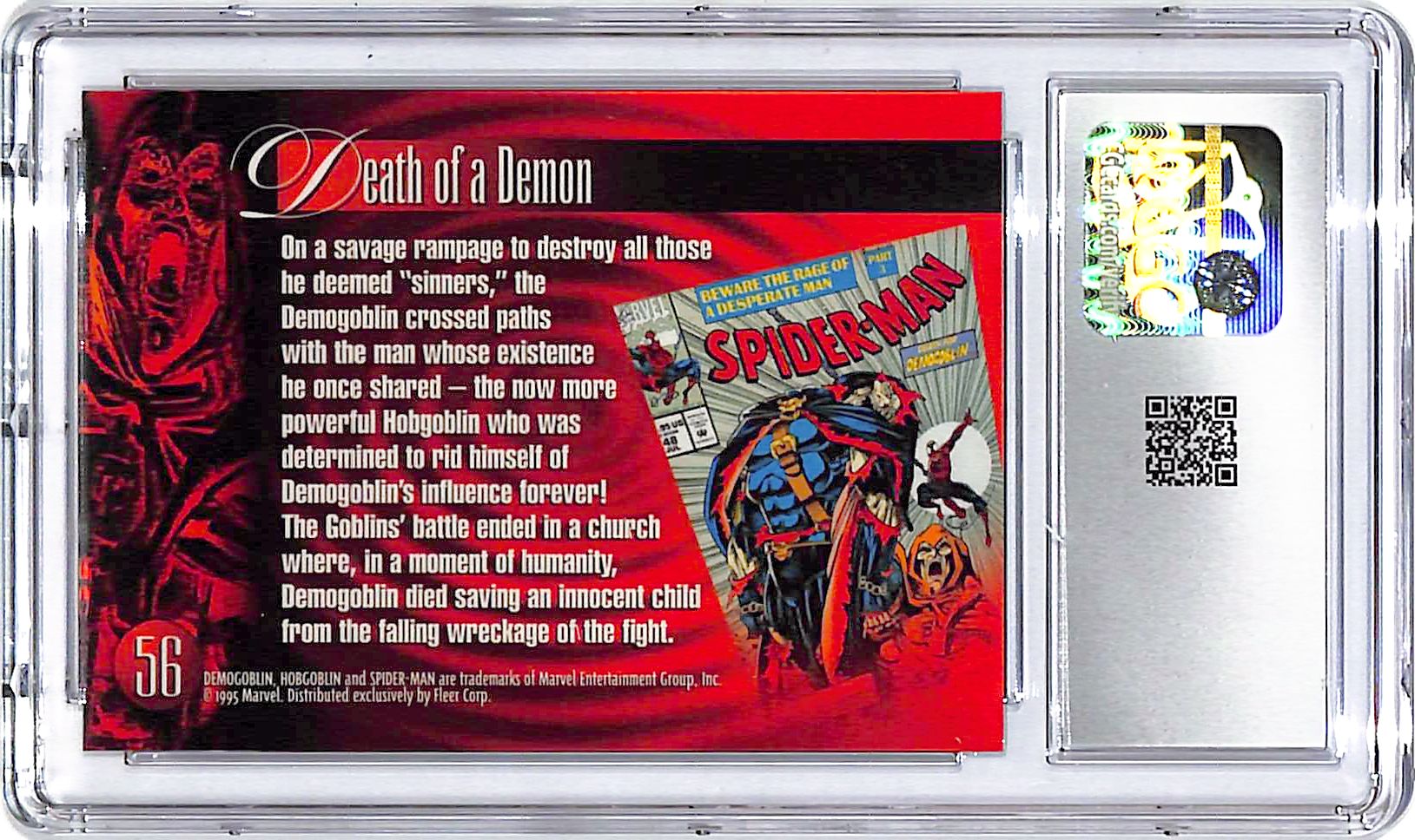 1995 Fleer Flair 95 Marvel Annual Demogoblin #56 CGC 10