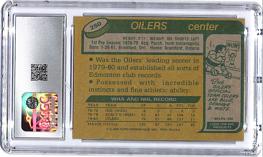 1980-81 Topps Wayne Gretzky #250 CGC 5.5 Oilers