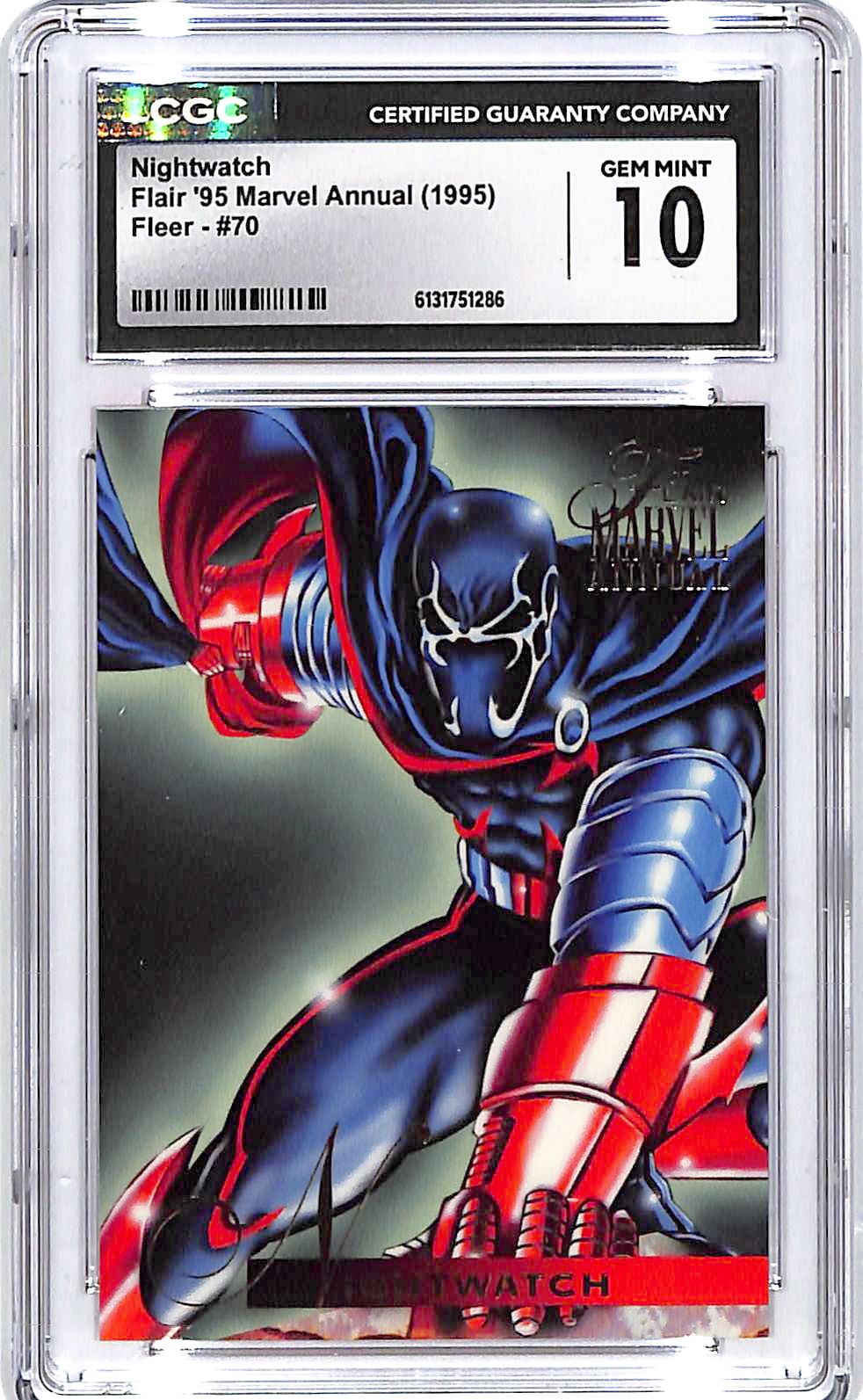 1995 Fleer Flair 95 Marvel Annual Nightwatch #70 CGC 10