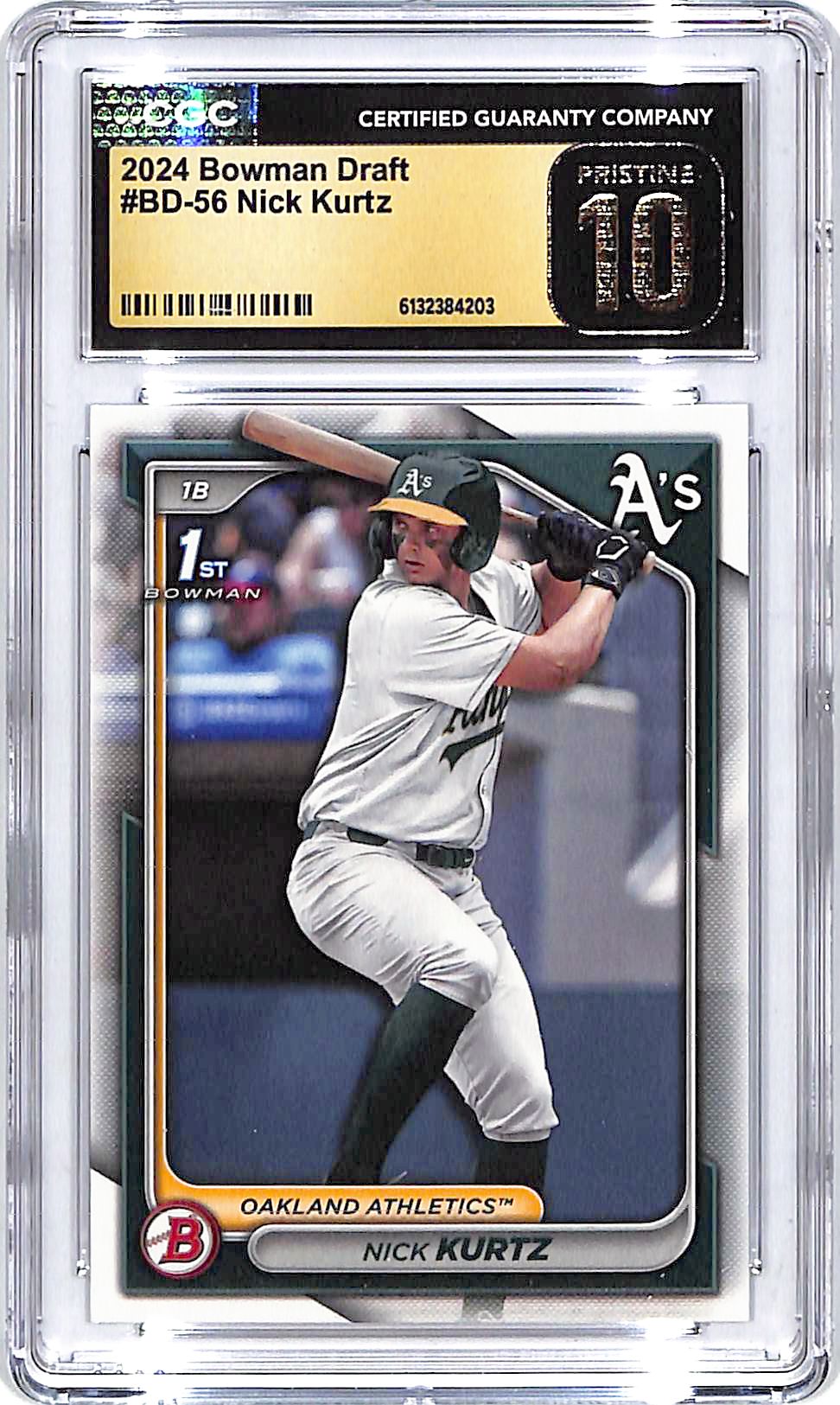 2024 Bowman Draft Nick Kurtz Rookie RC #56 CGC 10 Pristine