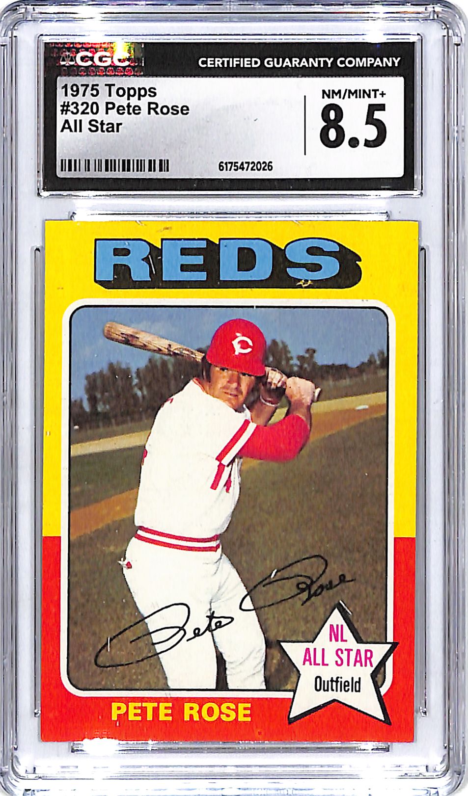 1975 Topps Pete Rose All Star #320 CGC 8.5 Reds