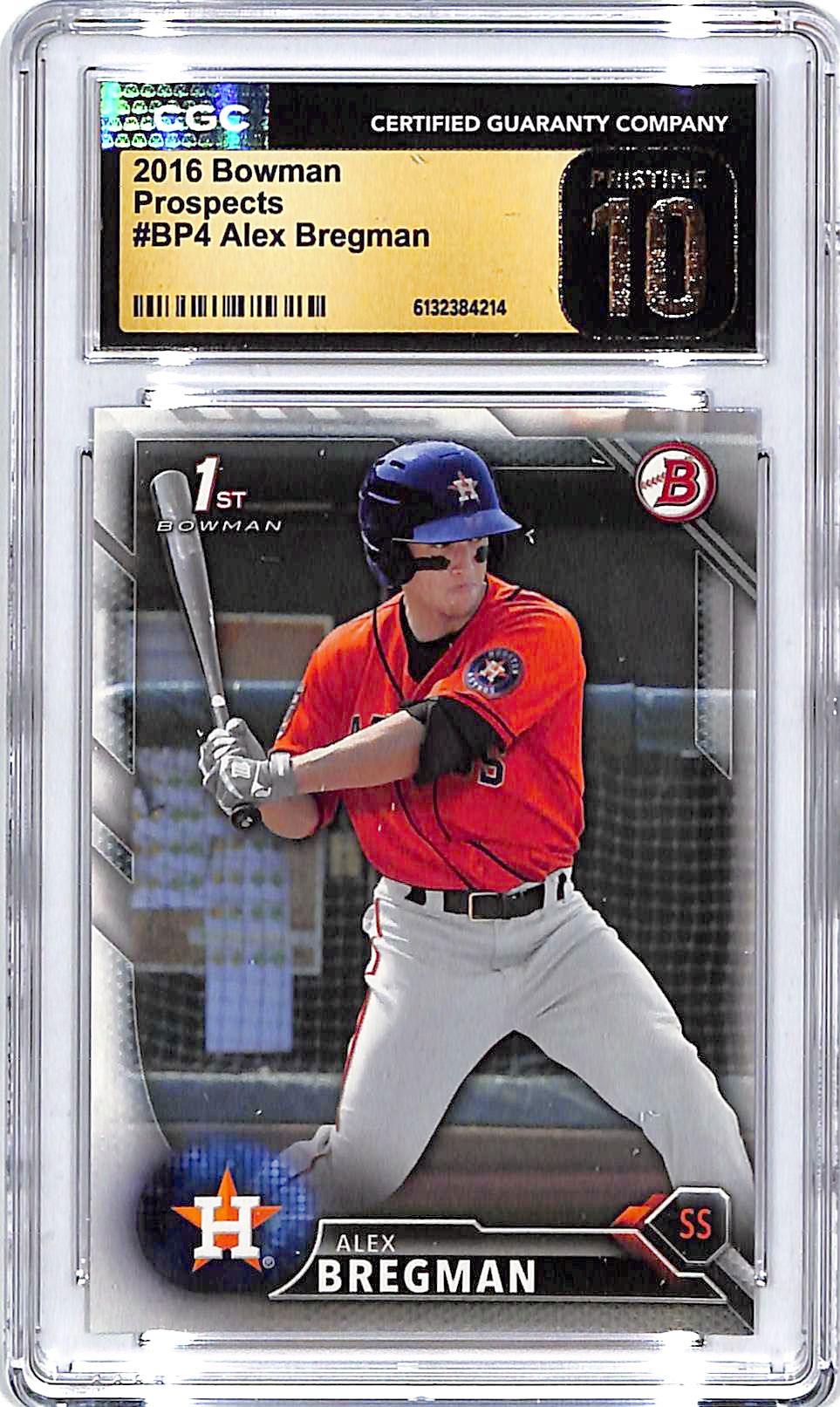 2016 Bowman Alex Bregman Prospects Rookie RC CGC 10 Pristine Astros