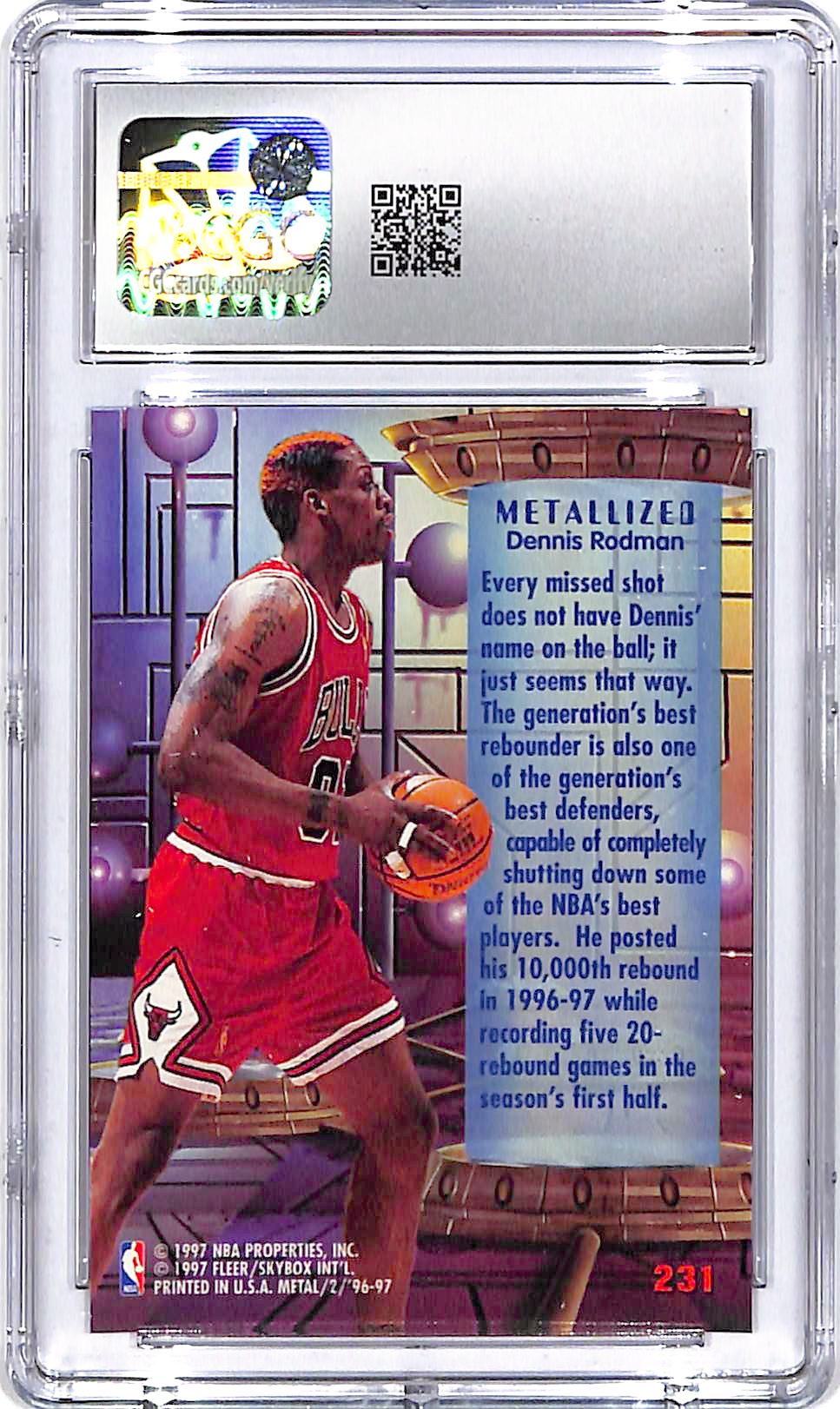 1996-97 Fleer Metal Dennis Rodman #231 CGC 9.5 Bulls