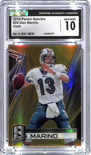 2014 Spectra Dan Marino Gold /25 CGC 10 Dolphins