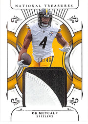 2025 National Treasures DK Metcalf Jersey Patch /49 Steelers